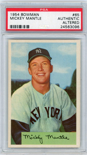 1954 bowman mickey - 1954, mantle